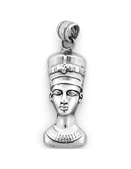 Egyptian Jewelry Silver Queen Nefertiti Pendant