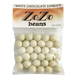 ZoZo Beans White Chocolate Espresso Beans, 2-Ounces (Pack of 12)