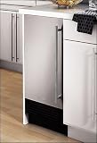 Jenn Air 15 inch Under Counter Ice Maker Clear-Cube System 35lb Capacity Black Cabinet with Stainles