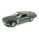 1969 Ford Mustang BOSS 302 1 18 Black by Collectable Diecast