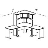 Bush Advantage Light Oak Configuration 12 - Layout for Smaller Workspace