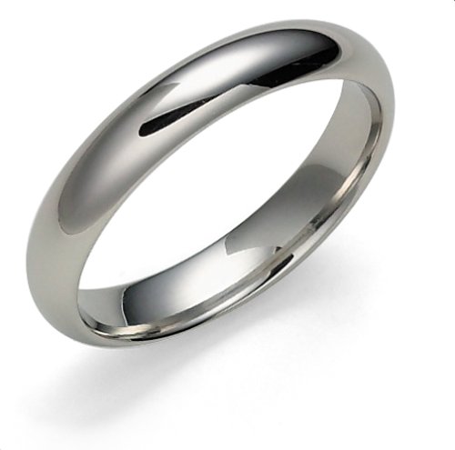 Platinum 4mm Comfort Fit Plain Band