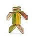 8 Piece Tegu Pocket Pouch Magnetic Wooden Block Set, Jungle