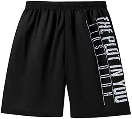 Plot In You Men's First Born Gym Shorts Small Black