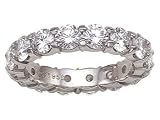 3.40 cts Round Diamonds Eternity Band - Platinum, 18kt White or Yellow Gold