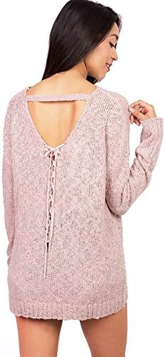 Maronie Women's Light and Thin Layer Sweater (M, Dusty Pink)