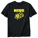 T-Shirt Black " All Soccer Niue " Country