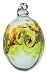 Kitras Art Glass Mini-Easter EGG Gold & Lime Green Hand-blown Art Glass-ornament 3.5