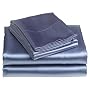 Scent-Sation Charmeuse 300-Thread-Count Satin Queen Sheet Set, Smoke Blue