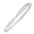 10K White Gold 1/2 ct. Diamond Bangle Bracelet
