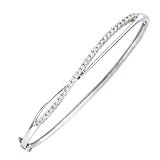 10K White Gold 1/2 ct. Diamond Bangle Bracelet