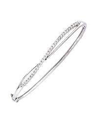 Sterling Silver 1/2 ct. Diamond Bangle Bracelet
