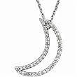 Diamond Halfmoon Pendant Necklace