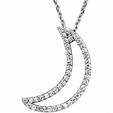 Diamond Halfmoon Pendant Necklace