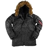 Alpha Industries Men's N-3B Parka,Gunmetal,X-Large