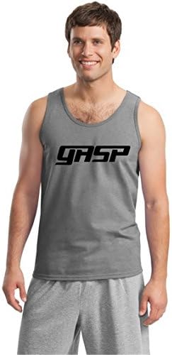 Sdeya 100% Cotton Gasp Mens Tank Large Gray