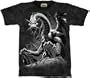 Black Dragon T-Shirt 100% Cotton Short Sleeve Shirt Pre-Shrunk. Black,Large