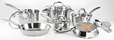 T-Fal Ultimate Stainless-Steel Copper-Bottom 12-Piece Cookware Set