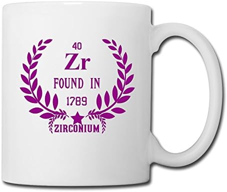 Nuodi Ge Unique Design Zr Chemical Element Zirconium Found In 1789 Coffee Mug