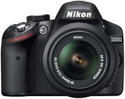 Nikon D3200 24.2 MP CMOS Digital SLR with 18-55mm f/3.5-5.6 Auto Focus-S DX VR NIKKOR Zoom Lens (Black)