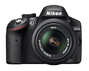 Nikon D3200 24.2 MP CMOS Digital SLR with 18-55mm f/3.5-5.6 AF-S DX VR NIKKOR Zoom Lens (Black): NIKON