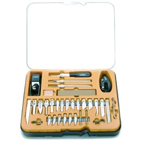 Rolson Tools 62926 36 piece Hobby Knife Set in Clear Plastic Box