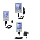 Deluxe Kit for the Toshiba e330 includes a USB cable with Car and Wall Charger - Gomadic Brand w/ TipExchange Technology