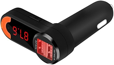 ZALA Black Wireless Bluetooth FM Transmitter In-Car Bluetooth Receiver for Car with 5V 1A &amp; 5V 2.4A output Hands-Free Calling MP3 Player and Dual USB Charging Port