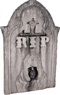 Grim Reaper RIP Halloween Tombstone Prop and Decoration