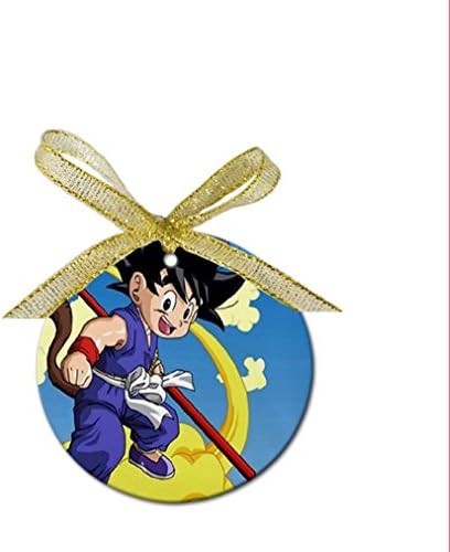 Dragon Ball Z Anime Funny Custom DIY Crafts Christmas Holiday Festival Porcelain Round Ornament