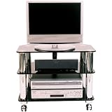 Optimum LCD6503SLB Fusion Slimline LCD Stand - Black Glass (LCD-6503-SLB)