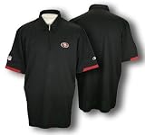 San Francisco 49ers Men's COSMIC STATEMENT NFL Coaches Polo Shirt, Black