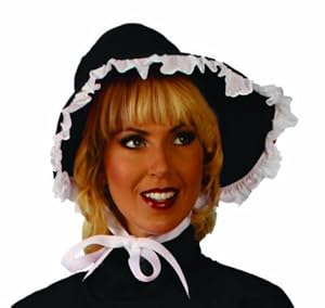Alexanders Costumes Dickens Lady Bonnet, Black, One Size