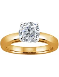 0.90 Ct Round H/I I1 Diamond 14K Yellow Gold Solitaire Ring