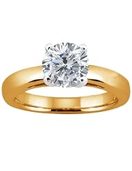 1.00 Ct Round H/I I1 Diamond 14K Yellow Gold Solitaire Ring