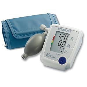 LifeSource Advanced Manual Inflate Blood Pressure Monitor with Pressure Rating Indicator
