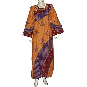 Ladies Dress Party and Evening Wear Caftans Formal Gowns Cotton Size S (kftn732)