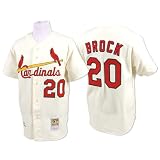 St. Louis Cardinals Authentic 1964 Lou Brock Home Jersey By Mitchell & Ness Size 52