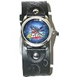 Vintage Ink #VI-W31A Women's Tattoo Inspired Wide Leather Strap Watch