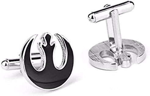 Gift For Men: Star Wars Men's Cufflinks - Awesome Movie French Cuff Links for Mens - Perfect Wedding Groomsmen Gift ~ Favorite Movies Collection (Jedi Knight Logo Cuff)