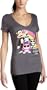 Paul Frank Junior's Julius "Hip Hop" Graphic V-Neck Tee,Soot Grey,Medium