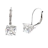 ClassicDiamondHouse .50Ct Tw Simulated Diamond Engagement Bridal .925 Sterling Silver Earrings