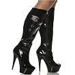 Highest Heel Women's SULTRY-11 6" Knee High Platform Boot With Vivid Badge, available in 3 colors