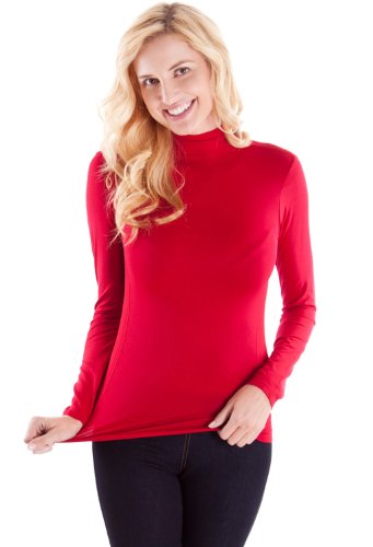 Clothes Effect Women's Seamless Long Sleeve Turtleneck Top