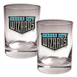 Kansas City Wizards MLS 2pc Rocks Glass Set - Prim