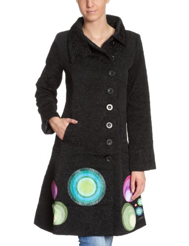 Desigual Damen Langmantel 17E2902, Gr. 38, Schwarz (2000) Preisvergleich