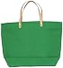 Cotton Colorful Citrus Green Large Tote Bag with Leather Handle 22
