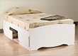 Monterey Captain's Platform Twin Bed In White Finish By Prepac Furniture