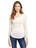 Star Vixen Womens Long Sleeve Lace And Slub Cowl Top 414TkOpvc%2BL. SL160 Star Vixen Womens Long Sleeve Lace And Slub Cowl Top