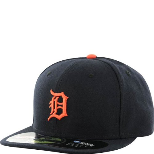MLB Detroit Tigers Authentic On Field Road 59FIFTY Fitted Hat - Mens ROAD/NAVY/ORG 7 1/2
